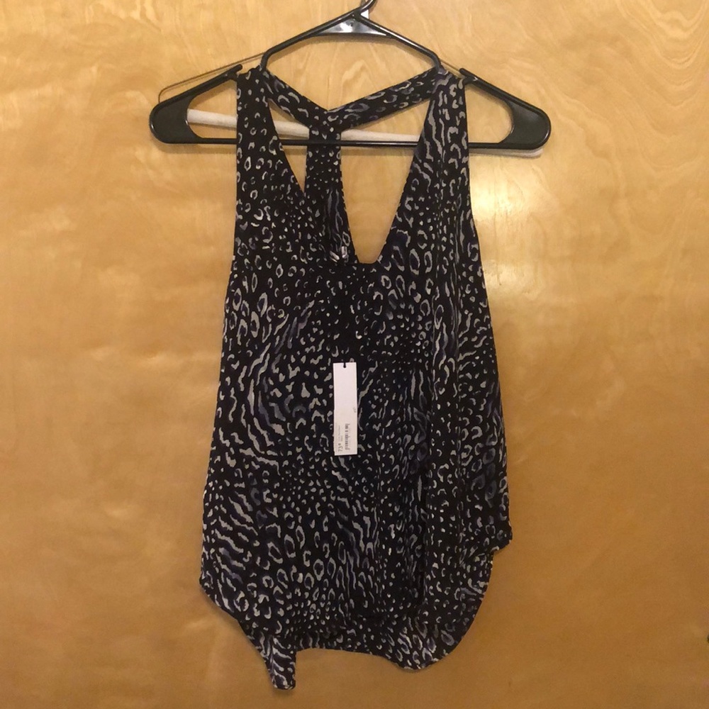 Cheetah print razorback tank